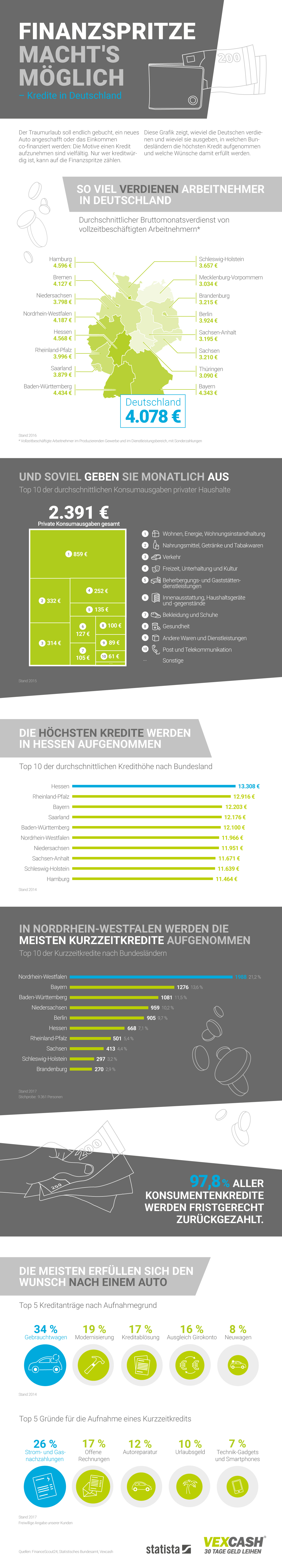 Infografik von Kreditmotiven in Deutschland